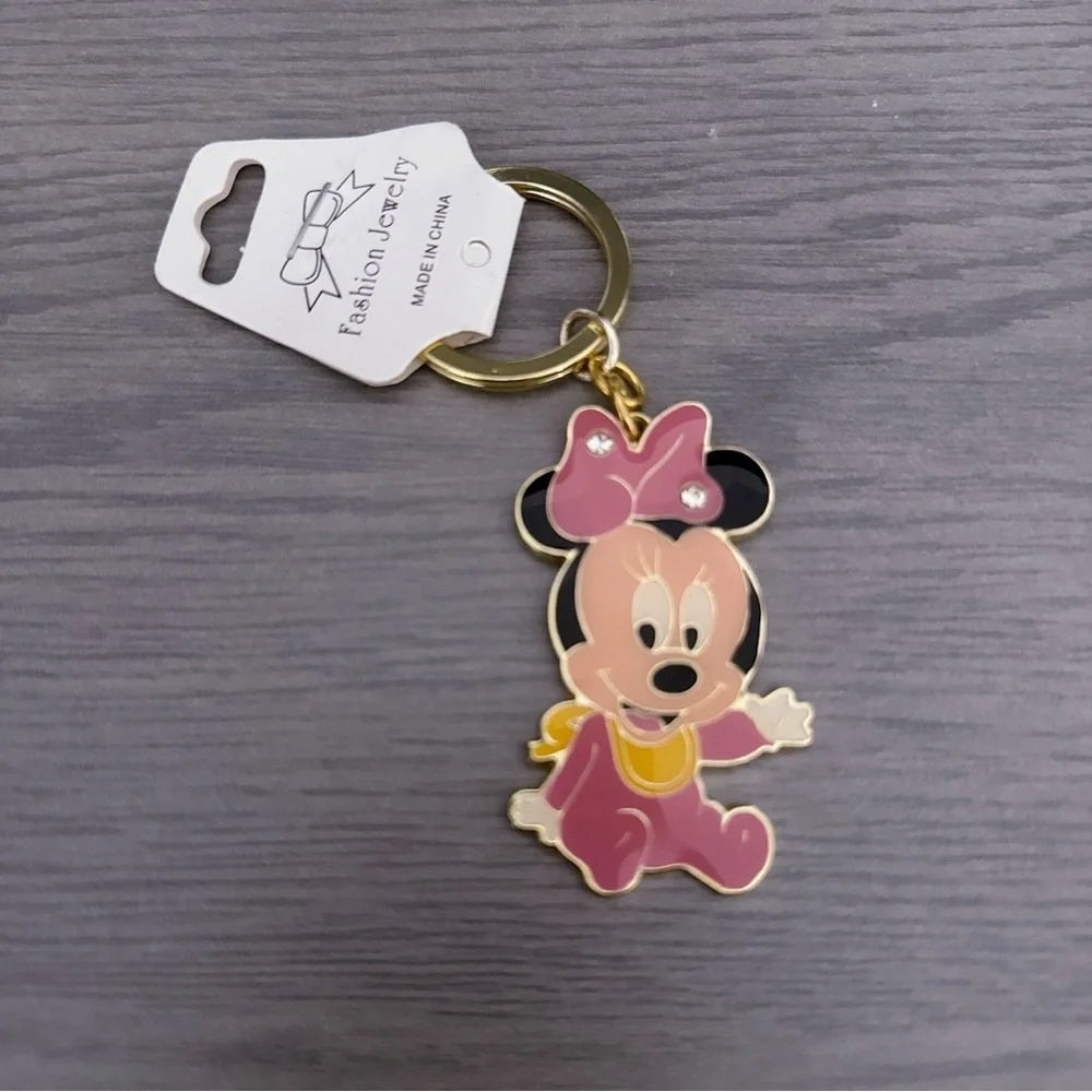 Minnie Mouse Keychain with Pink Outfit